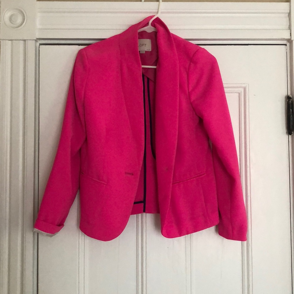 Loft hot pink blazer